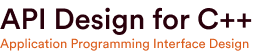 API Design for C++